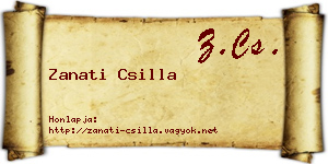 Zanati Csilla névjegykártya